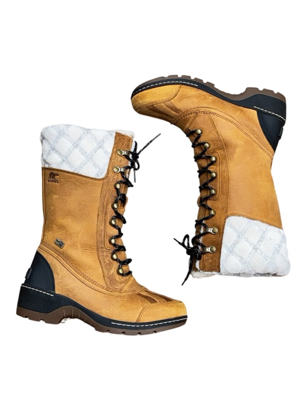 SOREL Whistler Tall Snow Boots Camel Brown Size 7.5 EUC - Picture 2 of 12